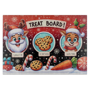 Weihnachtsabend Leckerei Board Geschenk   Milch un Schneidebrett