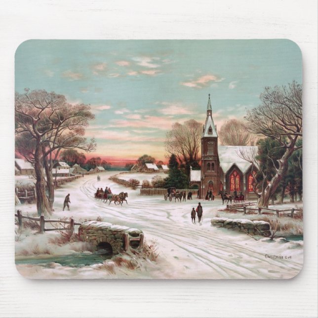 Weihnachtsabend-Mauspad Mousepad (Vorne)