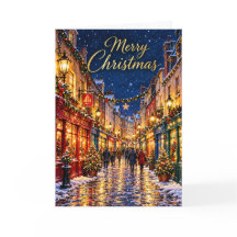 Weihnachtsabend mit Schnee in Galway