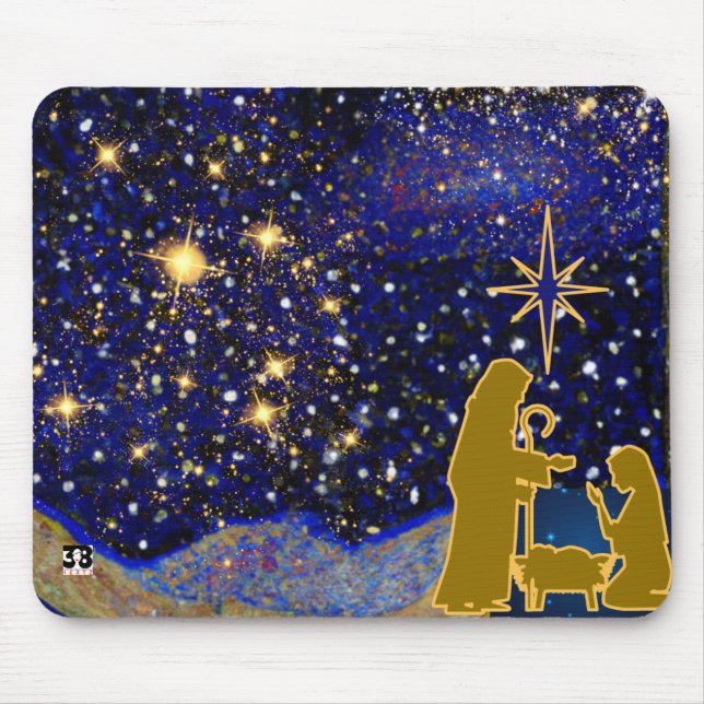 Weihnachtsabend Mousepad (Vorne)