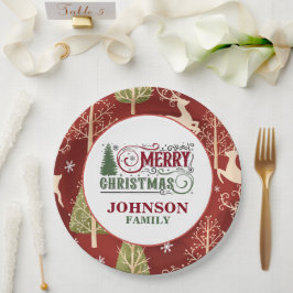 Weihnachtsabend Party Paper Teller