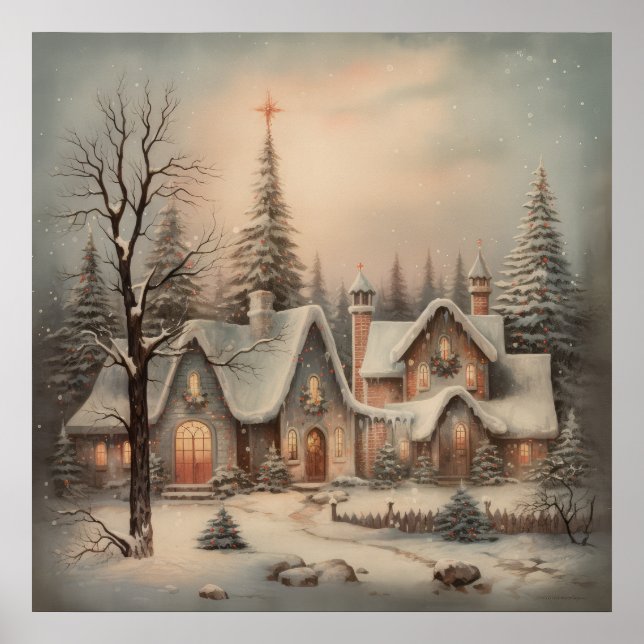 Weihnachtsabend-Poster Poster (Vorne)