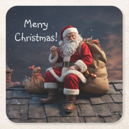 Weihnachtsabend Rechteckiger Pappuntersetzer