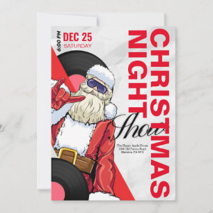 Weihnachtsabend Show Music Party Einladung