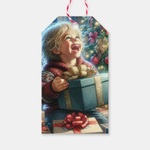 Weihnachtsabend Spaß von und zu Geschenkanhänger