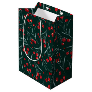 Weihnachtsabend - traditionelle Weihnachtsverpacku Mittlere Geschenktüte