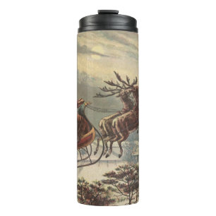 Weihnachtsabend viktorianischer Santa Claus Schlit Thermosbecher