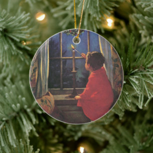Weihnachtsabend von Jessie Willcox Smith Keramikornament