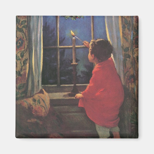 Weihnachtsabend von Jessie Willcox Smith Magnet (Vorne)