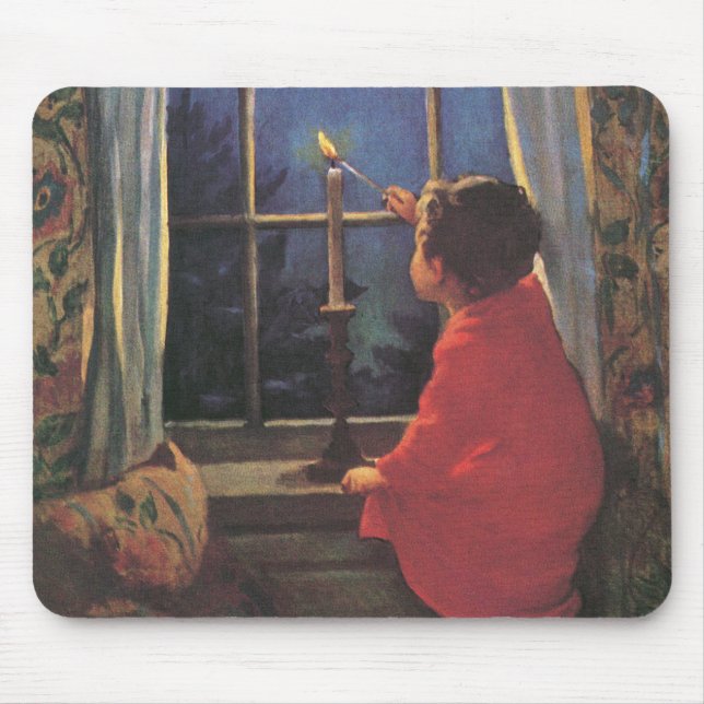 Weihnachtsabend von Jessie Willcox Smith Mousepad (Vorne)