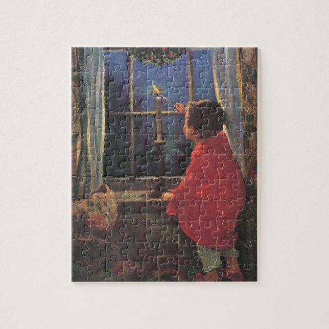 Weihnachtsabend von Jessie Willcox Smith Puzzle (Vertikal)