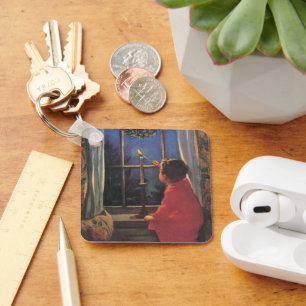 Weihnachtsabend von Jessie Willcox Smith Schlüsselanhänger