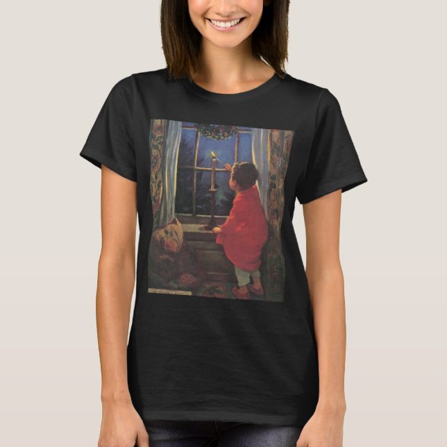 Weihnachtsabend von Jessie Willcox Smith T-Shirt (Vorderseite)