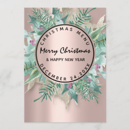 Weihnachtsabend Wintermenü Rose Florenz Menükarte