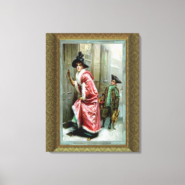 Weihnachtsabend Wrapped Canvas Leinwanddruck (Vorderseite)