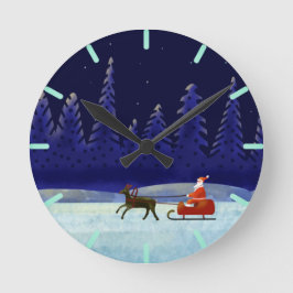 Weihnachtsabendreise Runde Wanduhr