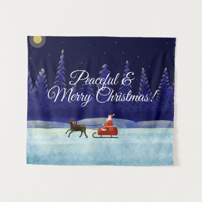 Weihnachtsabendreise Wandteppich (Vorderseite (Horizontal))