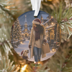 Weihnachtsabendspaziergang mit Lina Ornament