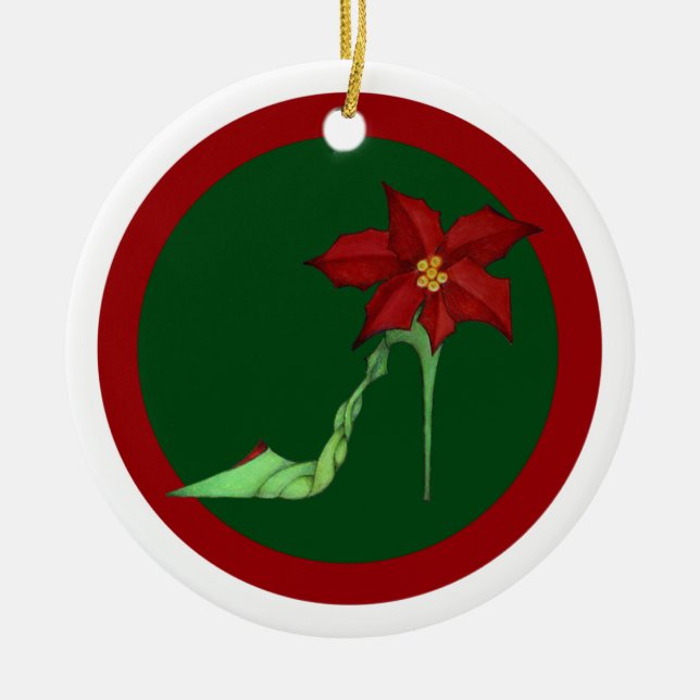 WeihnachtsAbsatz-Verzierung Keramik Ornament (Vorne)