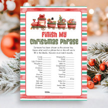 Weihnachtsabschluss des Weihnachtsphrasen-Spiels