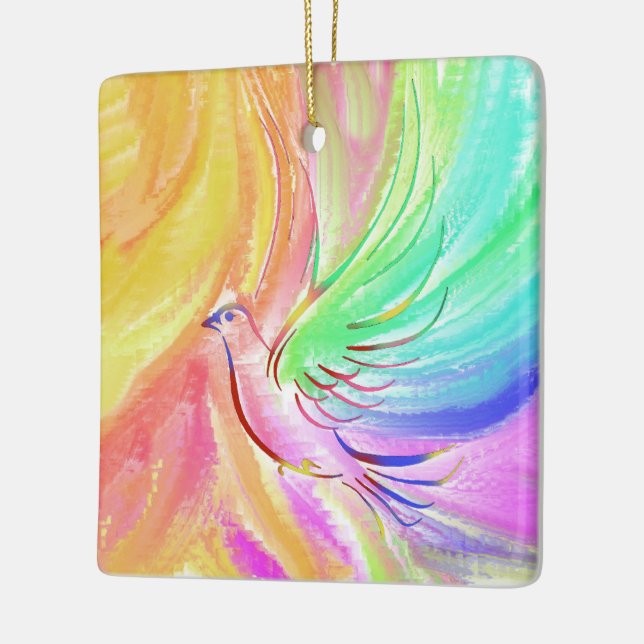 Weihnachtsabsprung Keramikornament (Links)