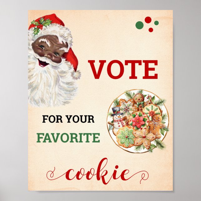 Weihnachtsabstimmung für Ihr Lieblings-Cookie Weih Poster (Vorne)