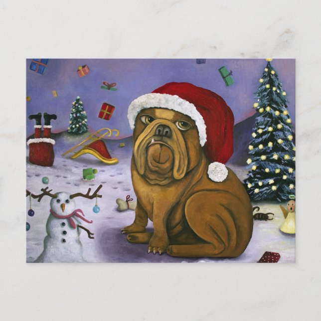 Weihnachtsabsturz Feiertagspostkarte (Vorderseite)