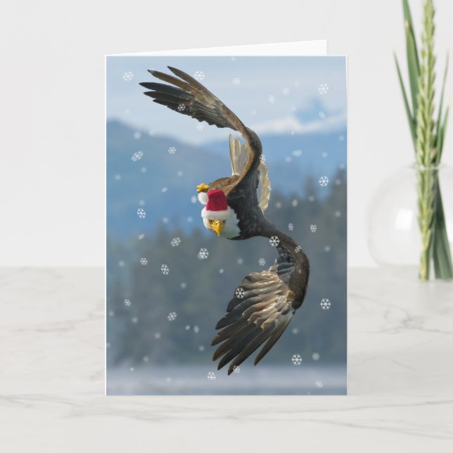 Weihnachtsadler Feiertagskarte (Vorderseite)