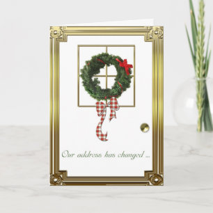 Weihnachtsadresse Änderung Gruß Feiertagskarte