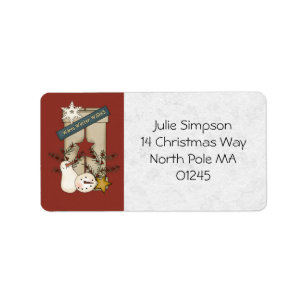 Weihnachtsadressen Adressaufkleber