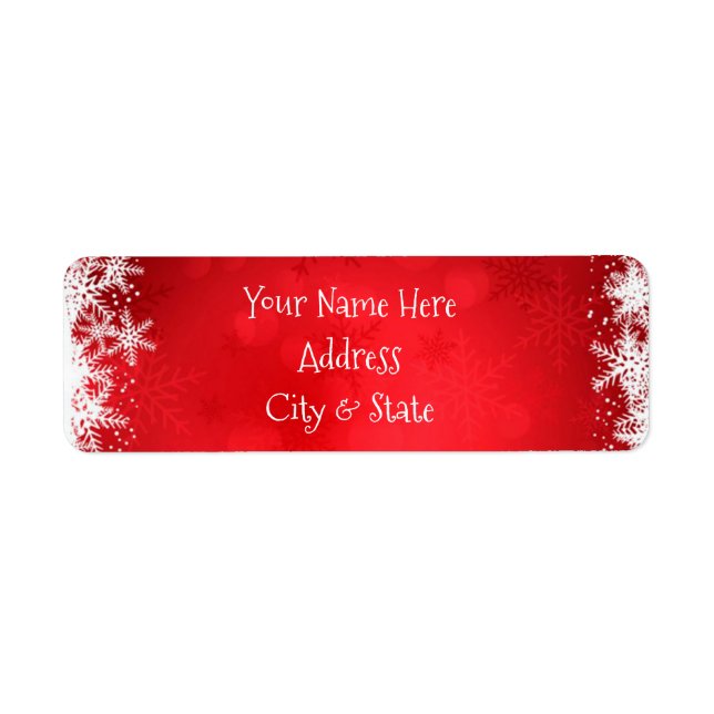 Weihnachtsadressen-Labels/Schneeflocken (Vorne)