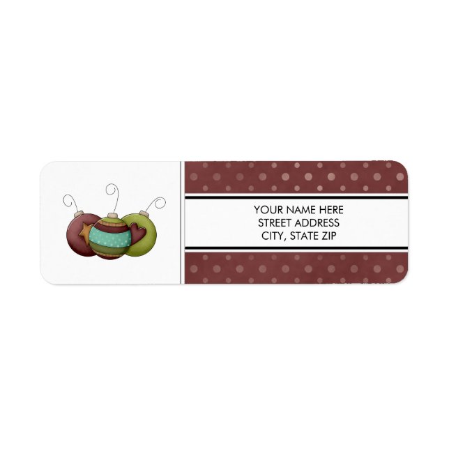 Weihnachtsadressen-Mailing-Labels (Vorne)