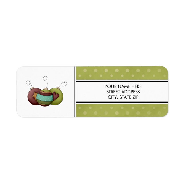 Weihnachtsadressen-Mailing-Labels (Vorne)