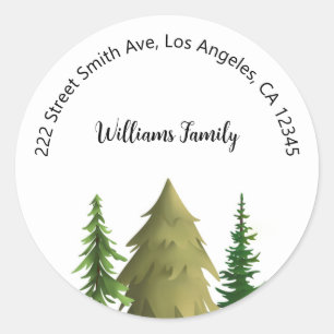 Weihnachtsadressen Runder Aufkleber