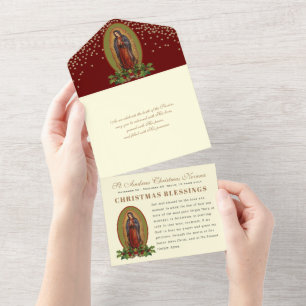 WeihnachtsAdvent Gebet Spanisch Guadalupe Novena  All In One Einladung