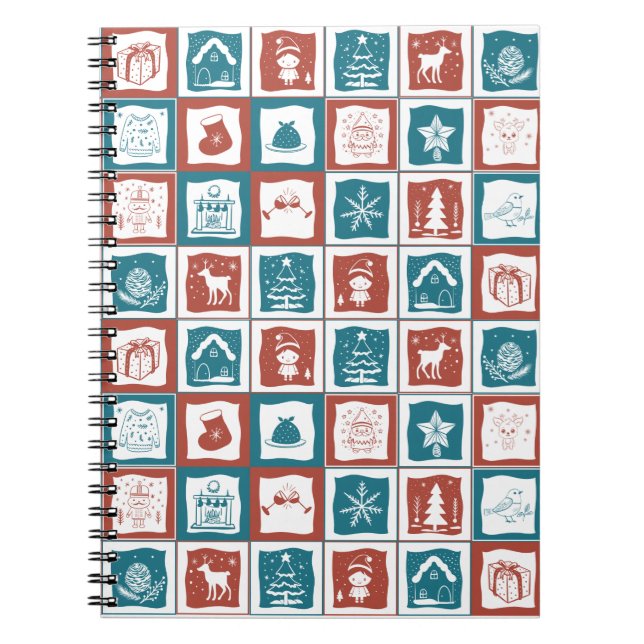 WeihnachtsAdvent Inspiriert Mosaik gekocht Notizblock (Vorderseite)
