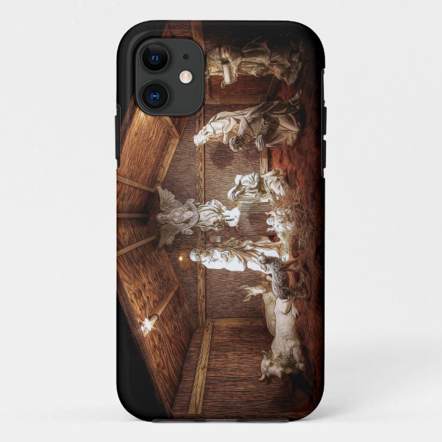 WeihnachtsAdvent Jesus Krippe Szene Case-Mate iPhone Hülle (Rückseite)