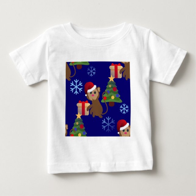 Weihnachtsaffen Baby T-shirt (Vorderseite)