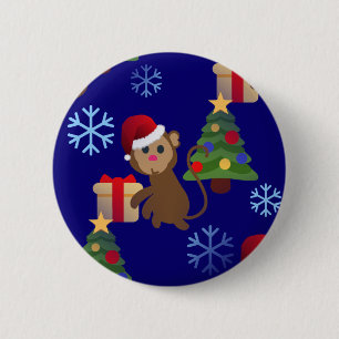 Weihnachtsaffen Button