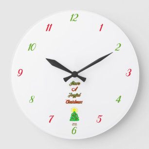 Weihnachtsakrylwand Große Wanduhr