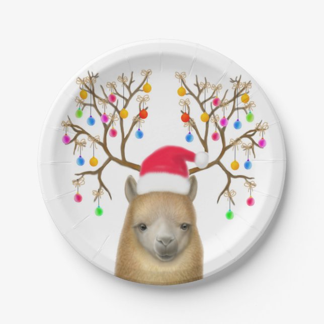 Weihnachtsalpaka-Papier-Teller Pappteller (Vorderseite)