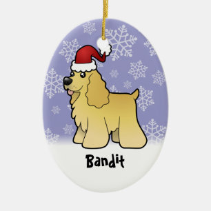 Weihnachtsamerikaner Cocker spaniel (addieren Sie Keramik Ornament