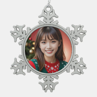 Weihnachtsamy Schneeflocken Zinn-Ornament