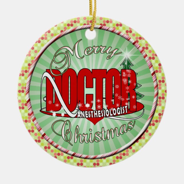 WEIHNACHTSanästhesiologe Keramikornament (Vorne)