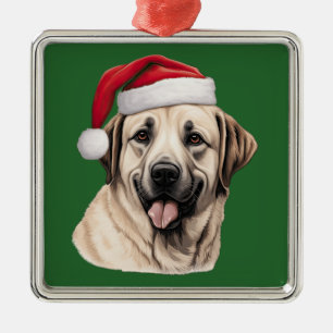Weihnachtsanatolischer Schäferhund Ornament Aus Metall