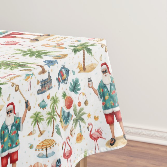 Weihnachtsanfang mit Weihnachtsmann Tischdecke (Beispiel)