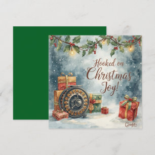 Weihnachtsanfang zum Thema Angelfreunde Feiertagskarte