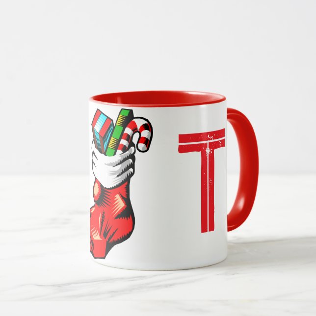 Weihnachtsanfängliche Tasse (VorderseiteRechts)