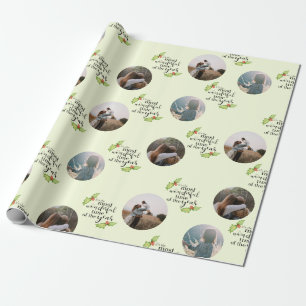 Weihnachtsangebot Die schönste Zeit Foto Familie Geschenkpapier