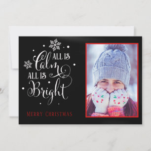 Weihnachtsangebot/ elegantes zweiseitiges Foto Wei Feiertagskarte